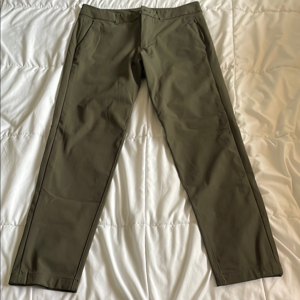 Lululemon Athletica Green Dress Pants Straight Leg